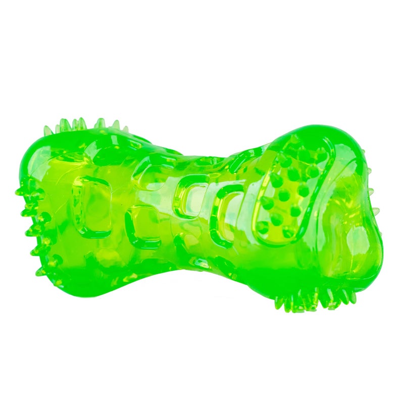 Hyper Pet Dura-Squeaks Super Squeaking Durable Floating Bouncing Dog Chew Toy, Bone, Green, Pack of 1 - Image 2